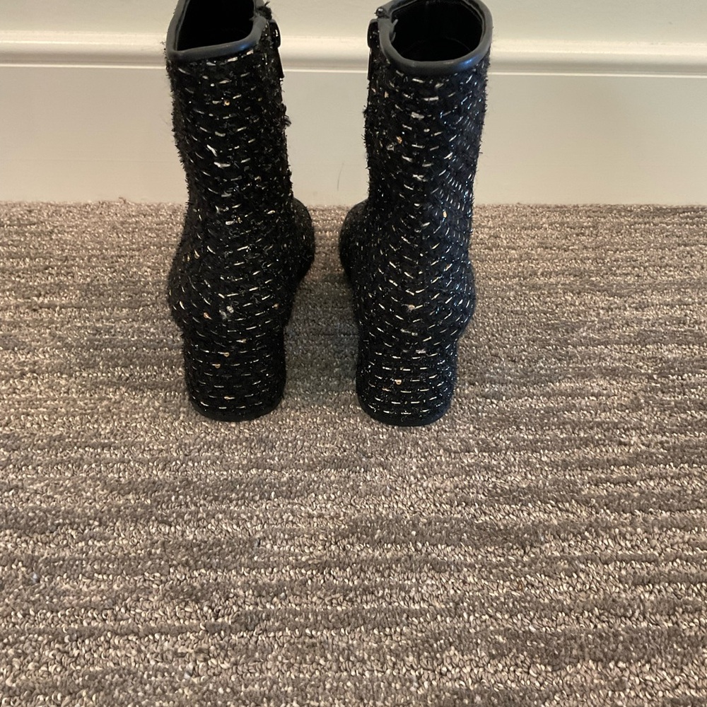 Steve Madden Eiffel Boot in Black Tweed Patent Toe - Picture 4 of 7